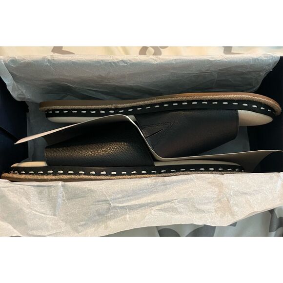 Splendid Calipso Sandal Black Leather Slide Open Toe Wide Strap Flat 8.5 - Picture 9 of 10